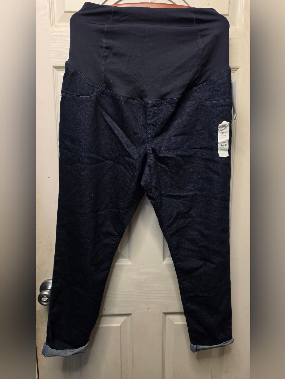 Maternity Dark Navy Jegging Pants with Stretch Waist